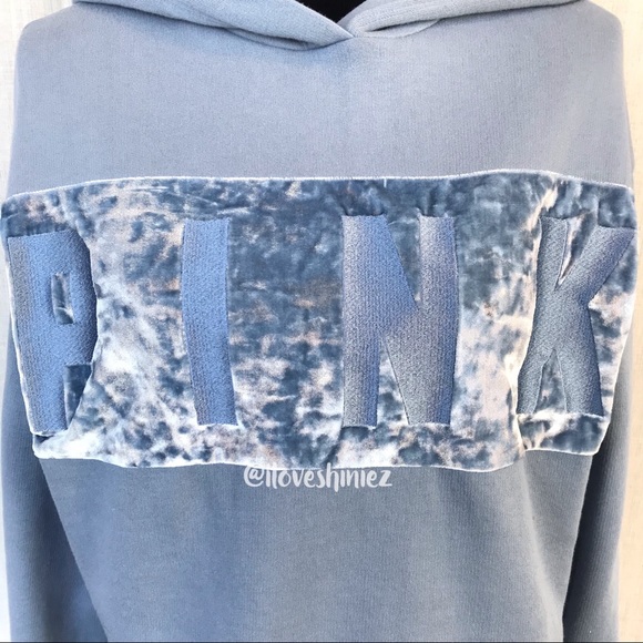 •Victoria's Secret PINK• Velvet Crop Hoodie XS - Picture 4 of 6